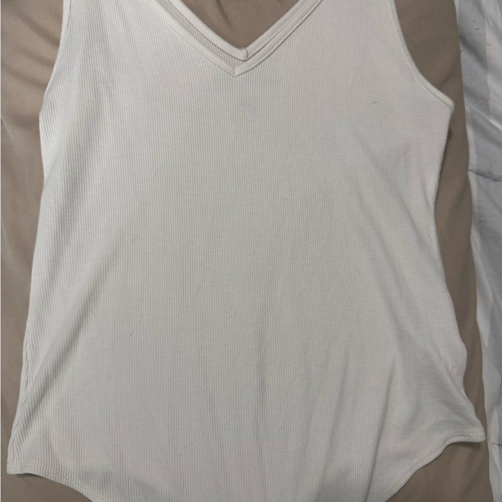 V-Neck Ribbed Tank Top
